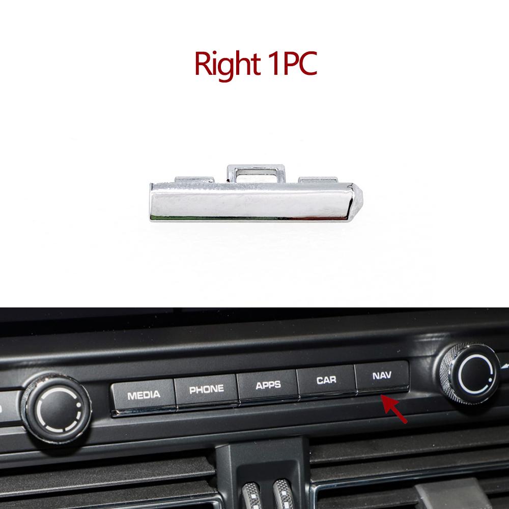 Car Display Screen Center Chrome Button Trim Switch Plating Strip For Porsche Macan 2018
