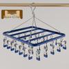 Aluminum Alloy Multi-functional Clothes Drying Rack with Clips for Balcony Storage