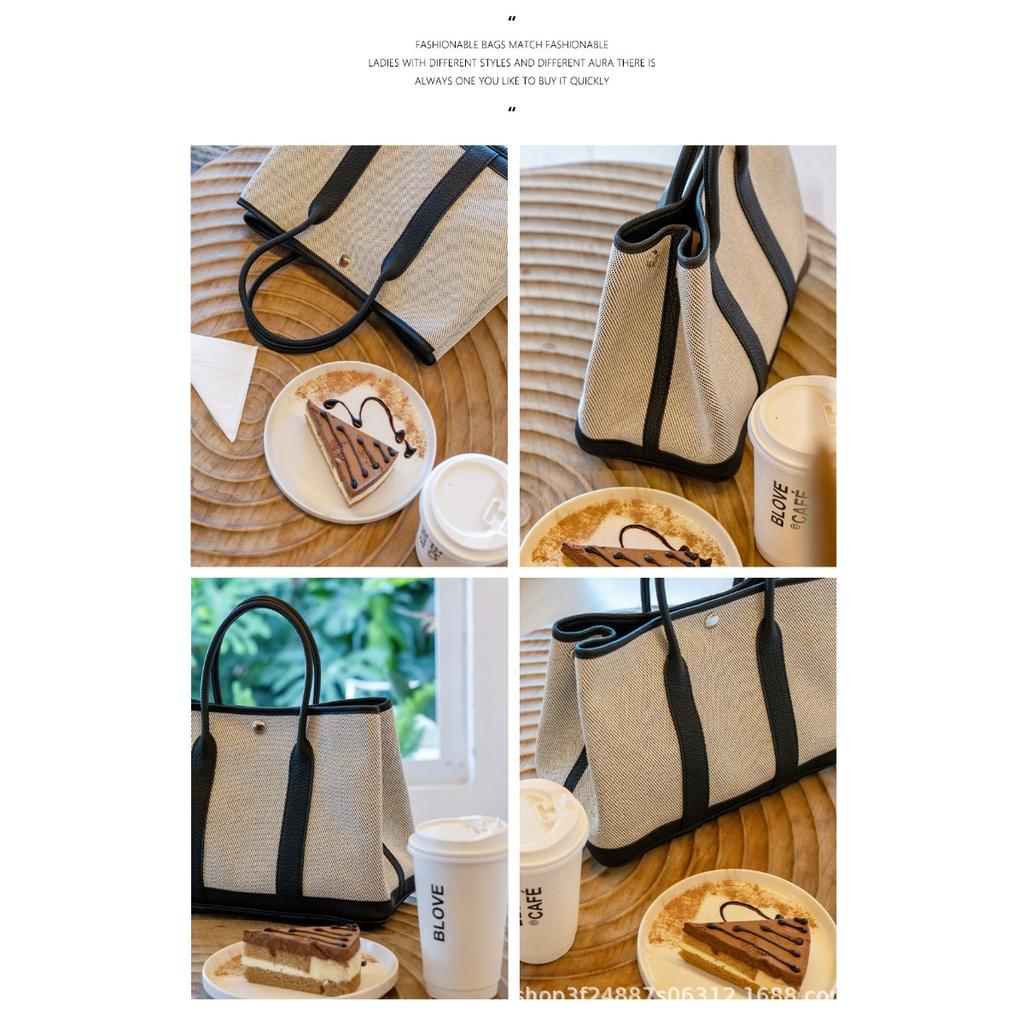 2024 Neue Damen Tasche Einzel Schulter Schräg über Körper Tragbare Canvas Gartentasche Tragbare Einkaufstasche Beuteltasche