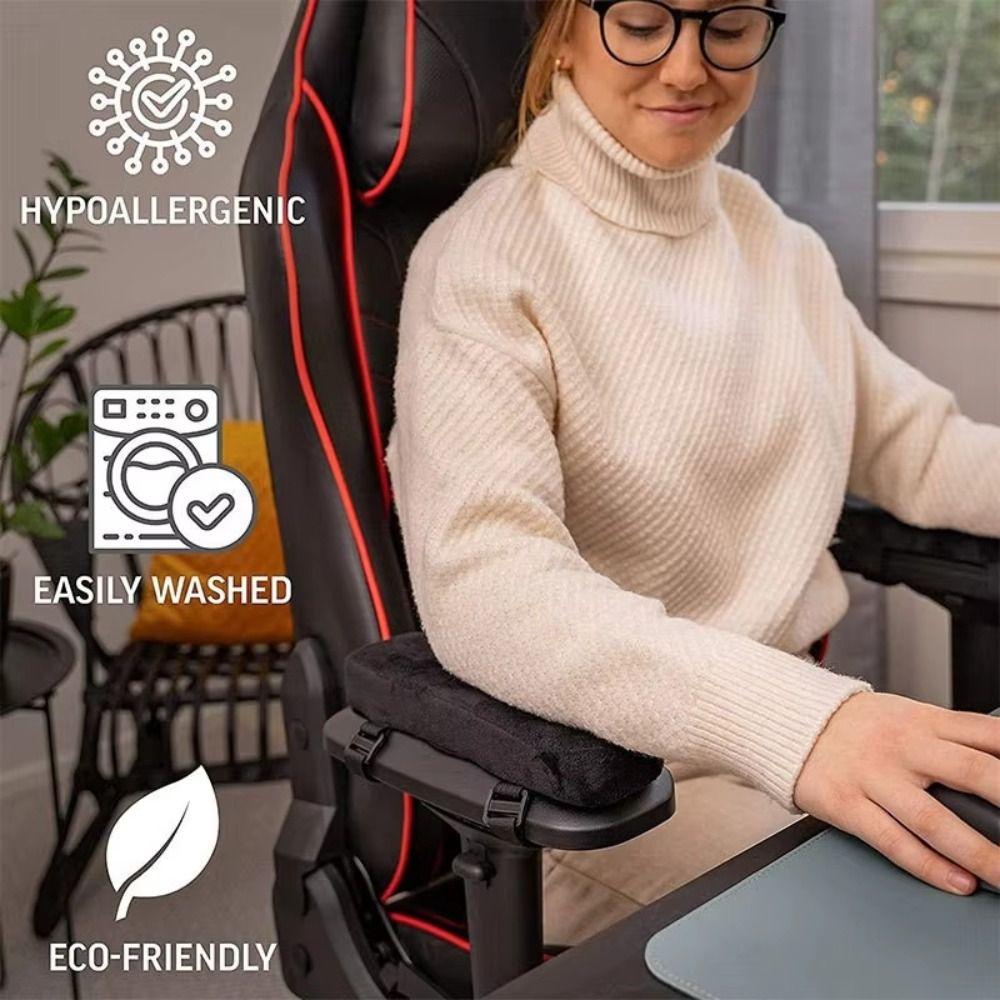 2 Stück PP-Baumwollfüllung Armlehnenpolster Universell passend Komfortables Design Ellenbogenstützkissen Weiches Material Armdruckentlastung