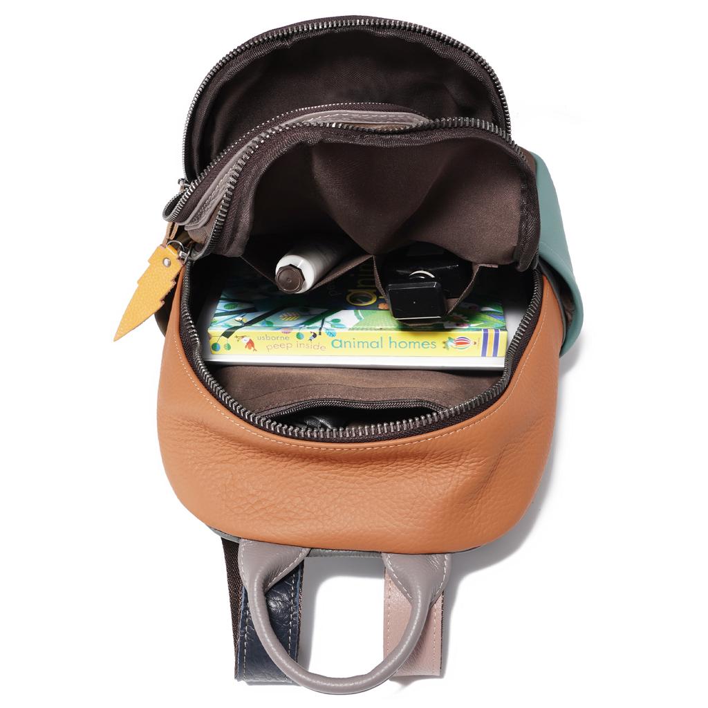 Zency Genuine Leather Women's Stylish Backpack