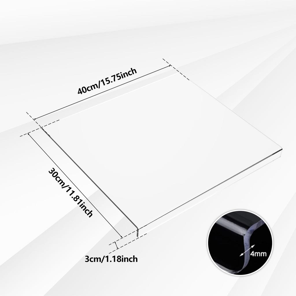 Acrylic Cutting Board Transparent Cutting Board with Lip Edge Cutting Board Chopping Board Clear Countertop Protector Board