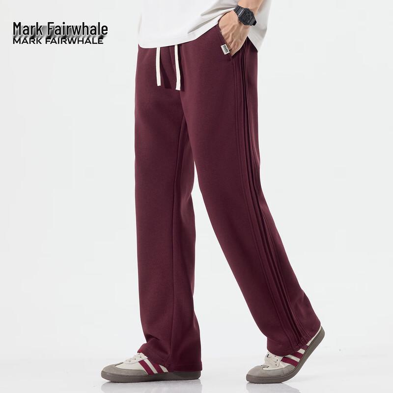 Mark Fairwhale Men's Heavyweight Side Stripe Straight-Leg Casual Pants