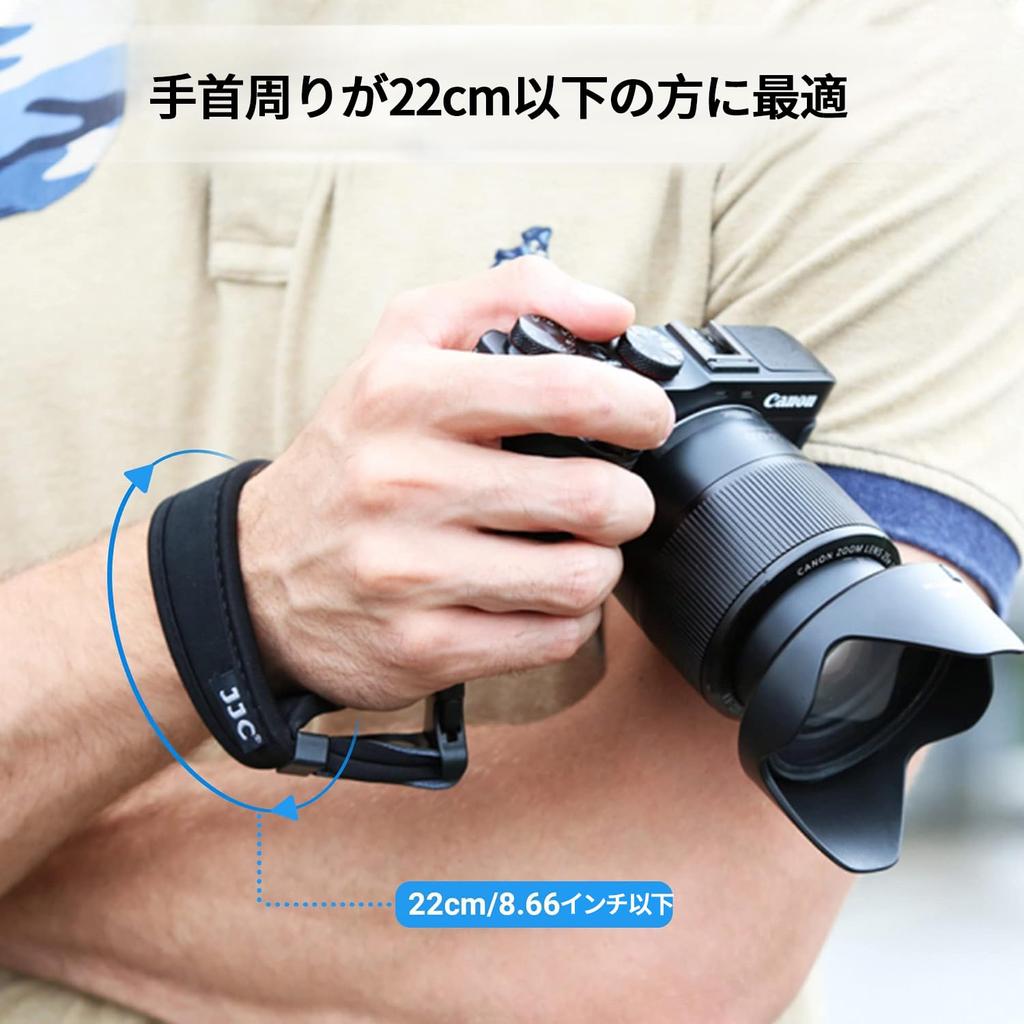 JJC Quick Release Soft Camera Hand Strap for Canon EOS R5 Mark Kiss Kiss and Made of Strap/Wrist II, R5, R7, R8, R50, R10, R100, R6M2, R5C, R5, R6, R,