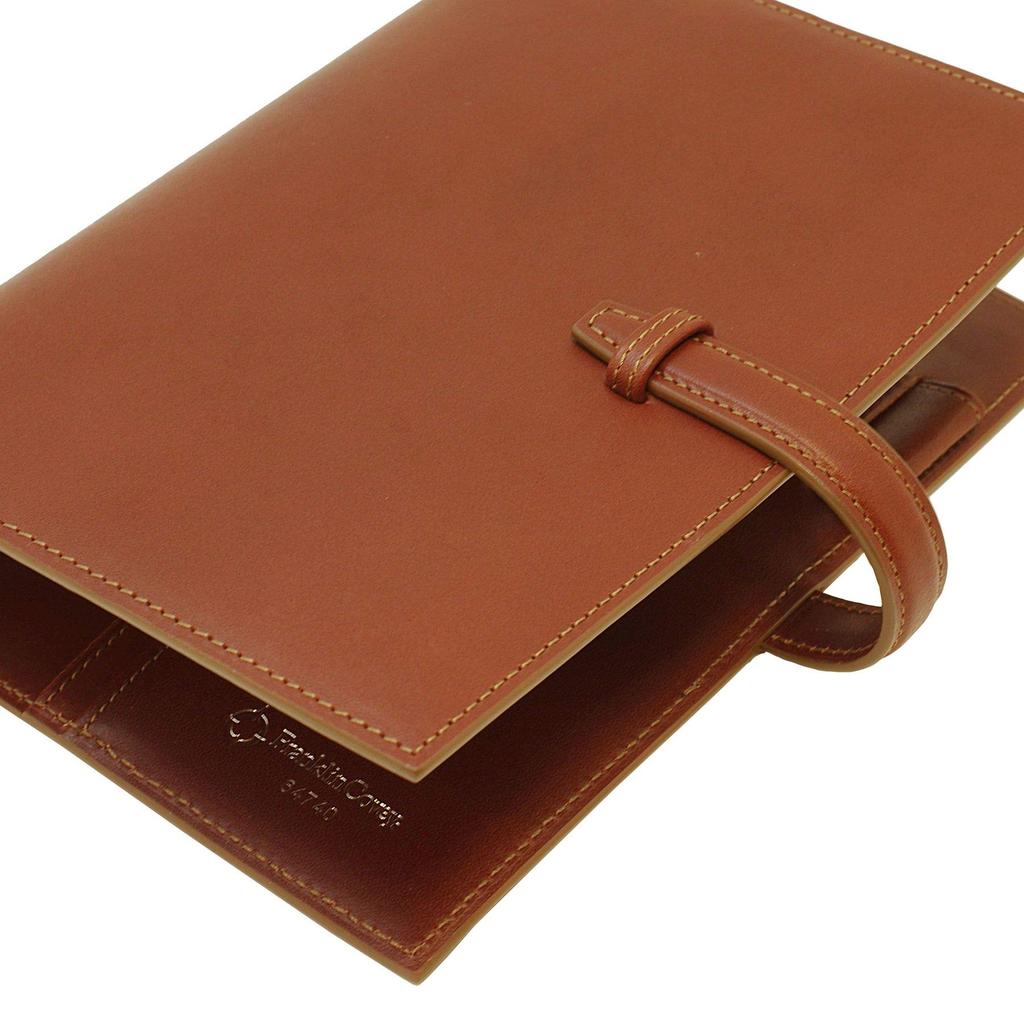 Franklin Planner Compact System Organizer with TATSUNO Natural Leather Binder, 20mm, with Belt, Brown, 64740