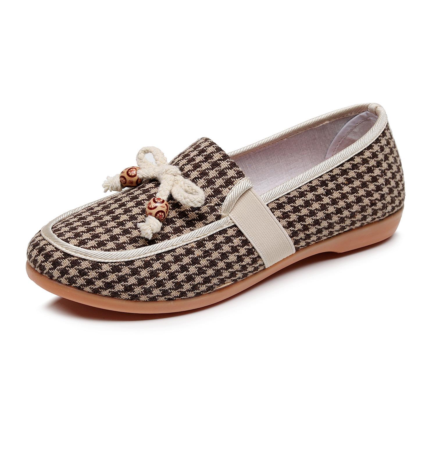 

Летние новые старые пекинские тканевые туфли, повседневные тканевые туфли на одной педали, нескользящие туфли для мам на мягкой подошве, дышащие и удобные женские туфли 40