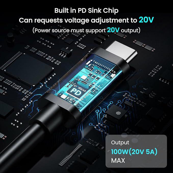 E-Commerce Ethernet Mini-Gerät 100W Gleichstromkabel mit DC-TYPEC