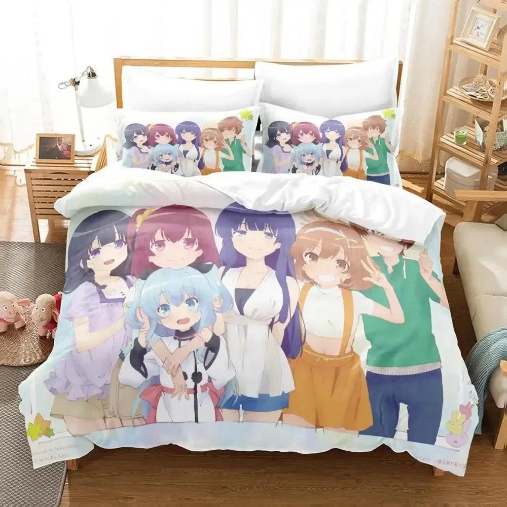 Anime Sora No Method Celestial Method Bedding Set Printed With Pillowcase Duvet Cover Soft Single Double Queen Super King Size