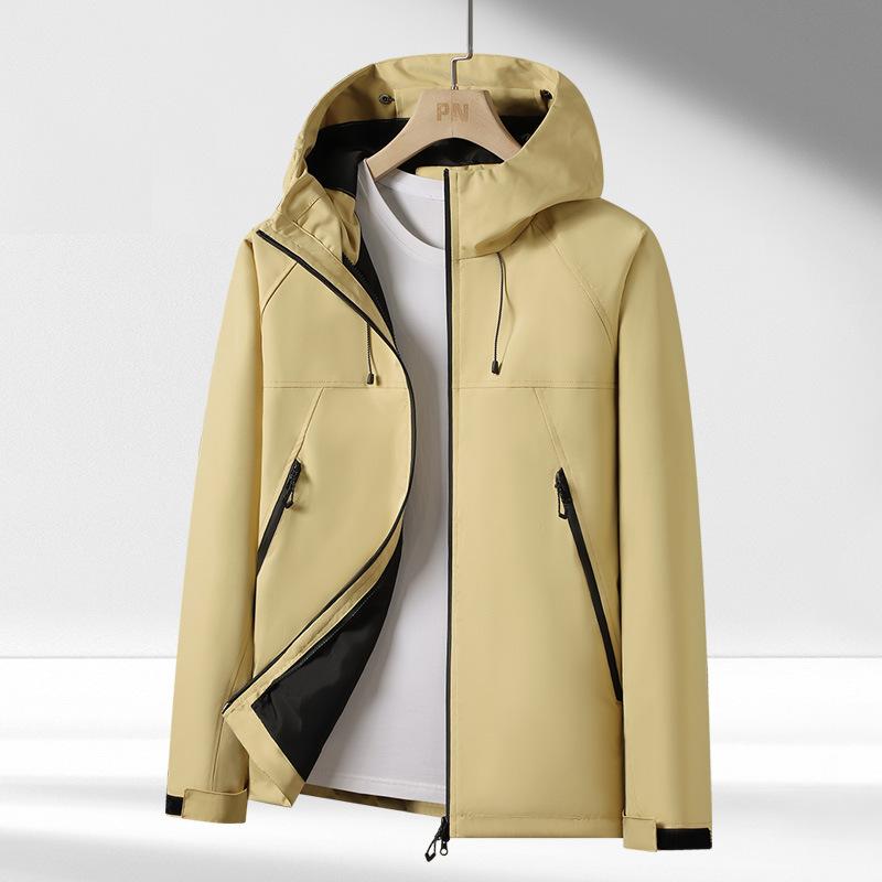 New single-layer jacket spring and autumn couple outdoor sports windproof waterproof jacket trendy casual color matching jacket