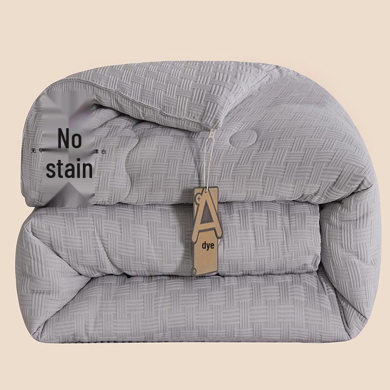 2025 A-Class Washed Cotton Waffle Soybean Winter Quilt Blanket Comforter Core - Thickened Solid Color
