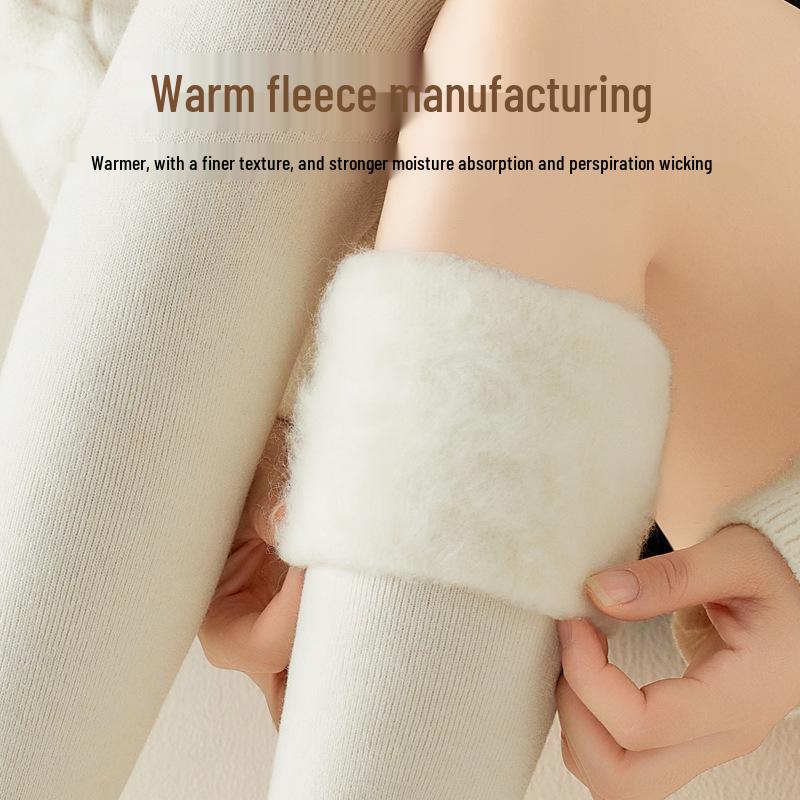 Women's Super Thick Over-the-Knee Plus Velvet Socks with Knee Pads – Extra Long and Warm for Autumn and Winter