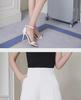 Women's White Wide-Leg High Waist A-Line Slim Suit Shorts for Spring/Summer 2024