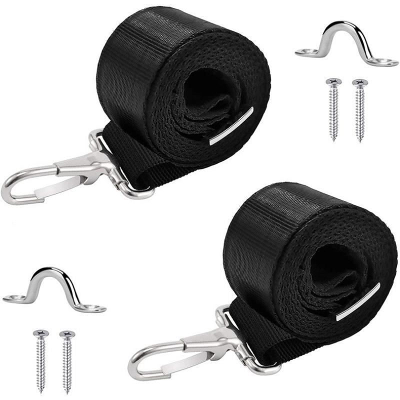 Weatherproof Boat Top Awning Straps Marine Webbing Strap Adjustable With Loop Stainless Steel Snap Hooks For Canopy Canoe