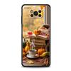 Pumpkin Autumn Leaves Coffee Phone Case Cover  for Xiaomi Poco F7 Ultra F6 F5 F4 F3 X6 X5 X4 X3 NFC C51 C55 M4 GT Soft TPU Shell