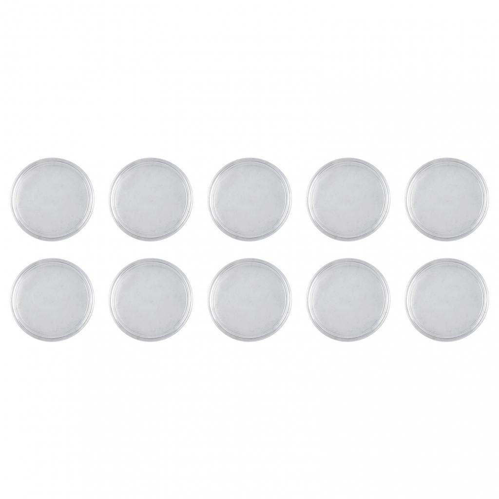Set of 10 Transparent Coin Cases for Coin Storage (38mm/50mm Diameter)