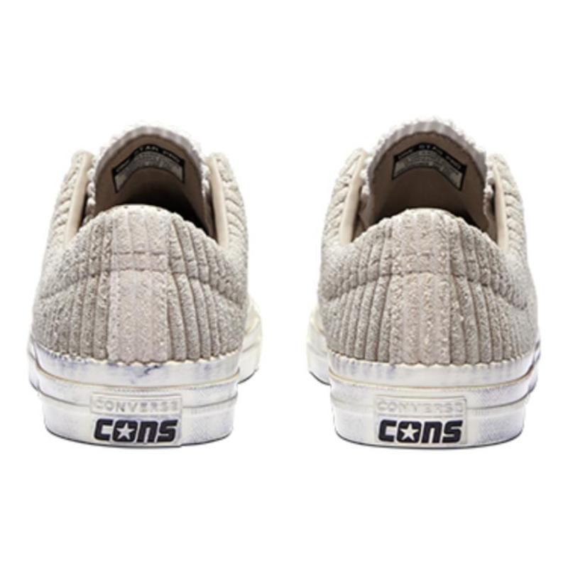 Converse One Star Pro 2.0 Corduroy Retro Non-slip and Abrasion Resistant Low-Top Board Shoes Unisex Grey