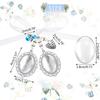 Diy Brooch Wedding Charms Double Lace Frame Oval Glass Cabochon Photo Frame with Pendant Suitable for Holiday Craft Use