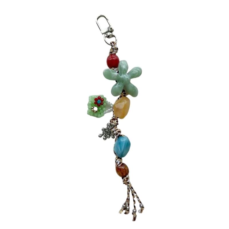 Künstlerischer Perlen-Anhänger Schlüsselanhänger Benutzerfreundliches Handy-Lanyard-Band Vielseitiges Schmuck-Geschenkzubehör für Frauen Dame