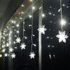 Curtain Lamp Attractive Super Bright Romantic Lighting Soft Energy-saving Decorative Waterproof Christmas Snowflake Icicle Lights