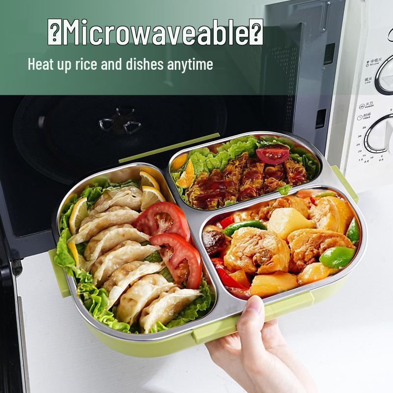 RuHan 304 Stainless Steel Divided Portable Kids Lunch Box