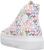 Sneakers Women's Sneakers (M1913) with a Heart Pattern White Multicoloured