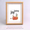 Peace & Joy Table Setting Ornament: Persimmon Decorative Painting for Bedroom, Living Room, Entrance - Photo Frame Décor