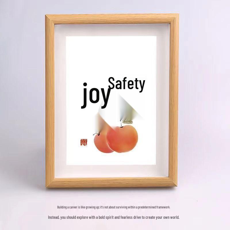 Peace & Joy Table Setting Ornament: Persimmon Decorative Painting for Bedroom, Living Room, Entrance - Photo Frame Décor