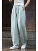 2025 Spring/Summer Women's Cotton Linen Slimming Lantern Pants - Sand Washed Loose Fit.
