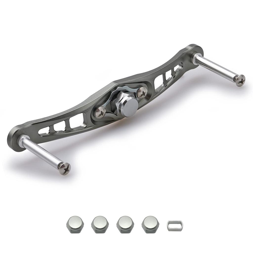 HEIGHTEN 120/92mm Baitcasting Reel Handle (without Knob) for Shimano, Daiwa, and Abu Garcia Wing Series Baitcasting Reels (92mm - Gunmetal) (325)