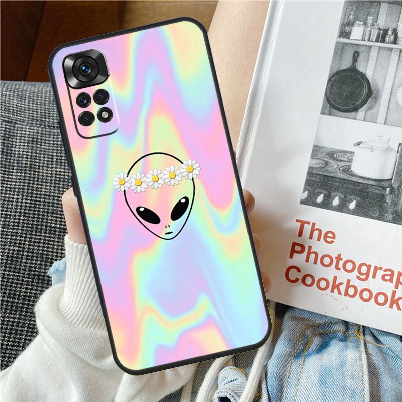 Cartoon Alien Phone Case For Redmi Note 12 11 10 9 8 Pro 8T 9S 10S 11S 12S 9A 10A 9C 10C 12C 13C Cover