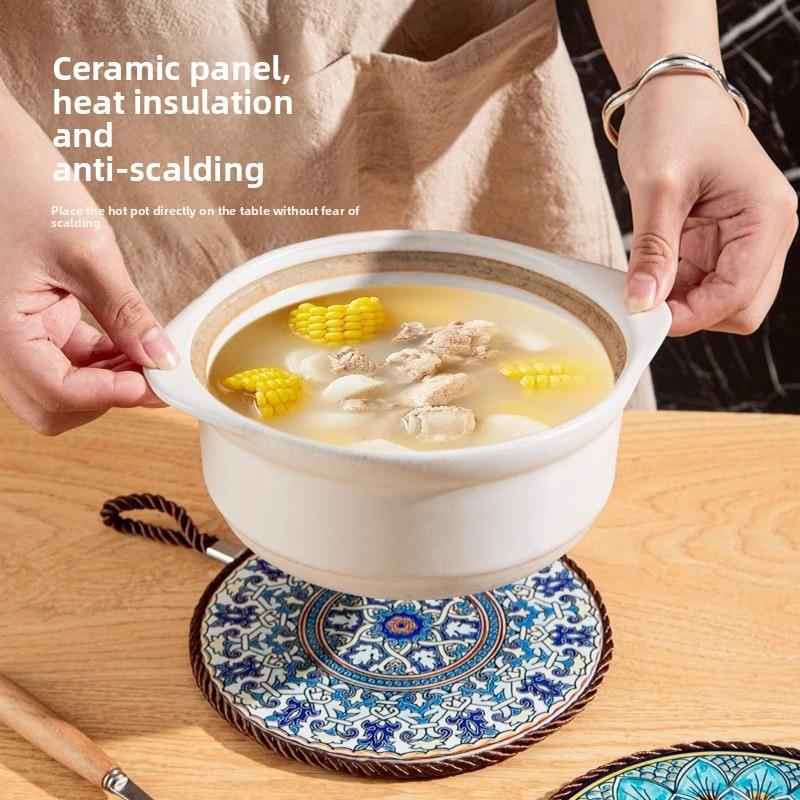 Tappetino isolante termico in sughero ceramico resistente alle alte temperature tappetino per tavolo da cucina tappetino anti-scottatura per casseruola tappetino per piatti e ciotole sottobicchiere tappetino per pentola