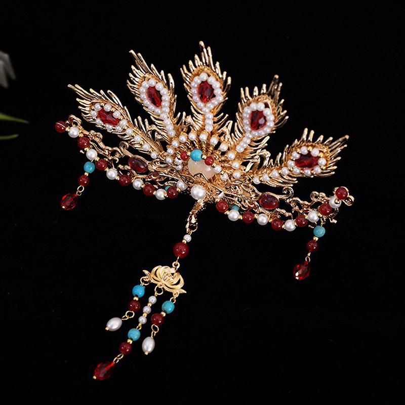 Antique Hair Crown Hair Ornaments Ancient Costume Headdress Chinese Hanfu Hair Accessories Hairstyle Design Tool