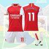 Stylish And Comfortable 2023-24 Arsenal Home 7 Saka 8 Elneny 9 Jesus 11 Martinelli Football Jersey For Children