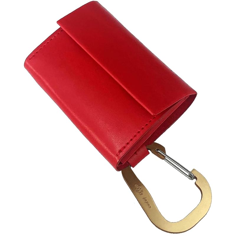 

[Cliff] wallet wallet men s compact card mini wallet made in Japan genuine leather brass (red)