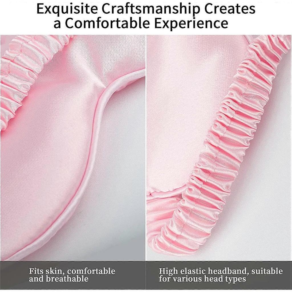 Dww-(rose) soft and smooth double-layer silk sleep masks with elastic band, comfortable sleep mask, blocks light for women and men, nighttime sleep, t