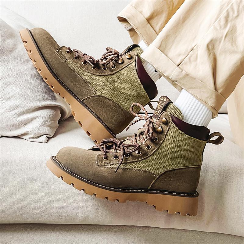Fashion Thick soled casual men's boots Trendy Designer  Styles Leisure Outdoor Fashion Party Autumn Winter Daily genuine leather Shoes