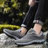Fashion Hiking Shoes Men Outdoor Low-top Hiking Boots Leather Men's Trekking Shoes Plush Warm Walking Male Sneakers Big Size 48 49 50