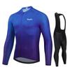 1 Mens Long Sleeve Cycling Jersey Set Breathable Quick-Dry Bike Apparel Road Racing Outdoor Sport
