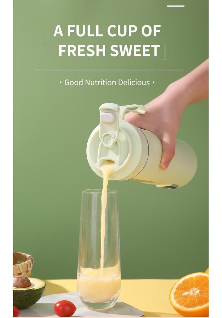 Compact Rechargeable Electric Fruit Juicer with Auto-Clean Function for Home Use