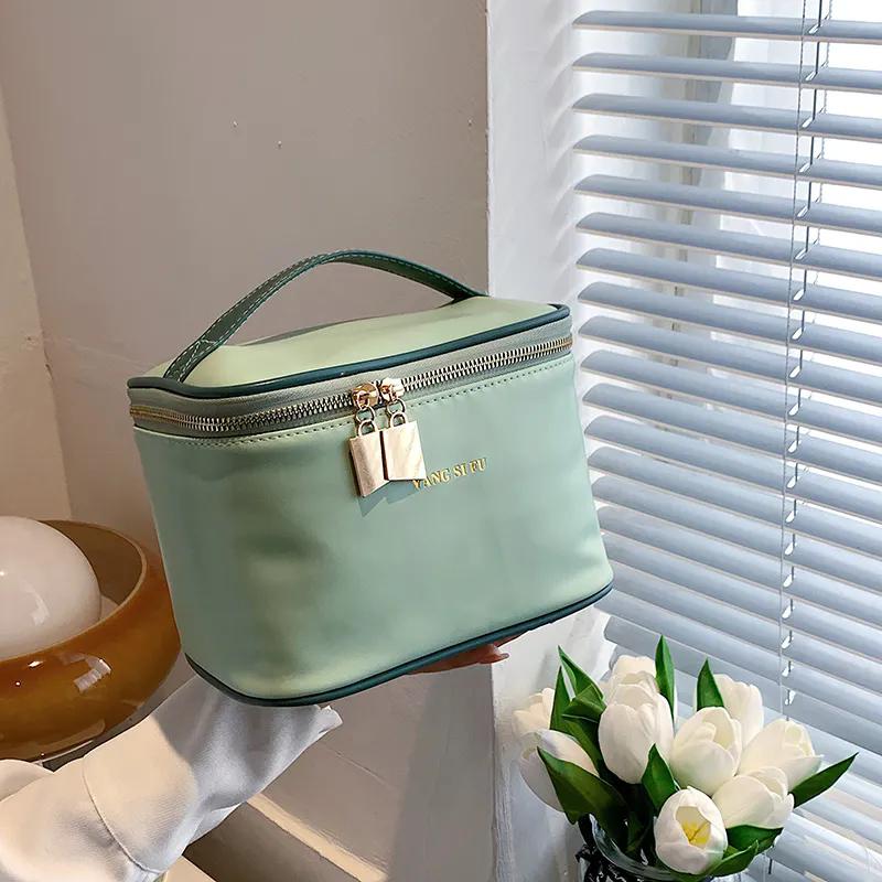 

WTEMPO Однотонные сумки-косметички из искусственной кожи большой вместимости, женские весенне-летние высококачественные портативные сумки для отдыха на природе 1pc зелёный