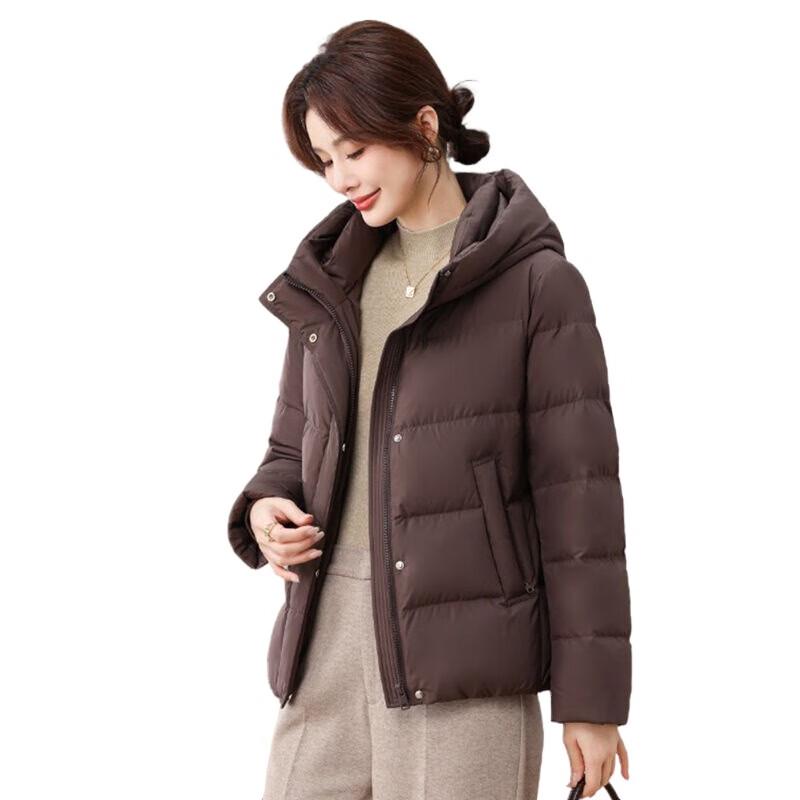 

XueZhongFei Women s Winter Hooded Down Jacket X2501421002F M 160/84A