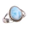 Natural Republic Larimar Gemstone 925 Solid Sterling Silver Gift Ring S.10 I8J15