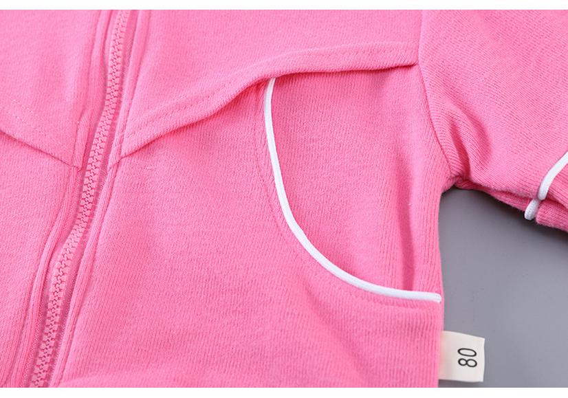 Girls' Korean Style Spring/Autumn Zipper Sweatshirt & Pants Two-Piece Set