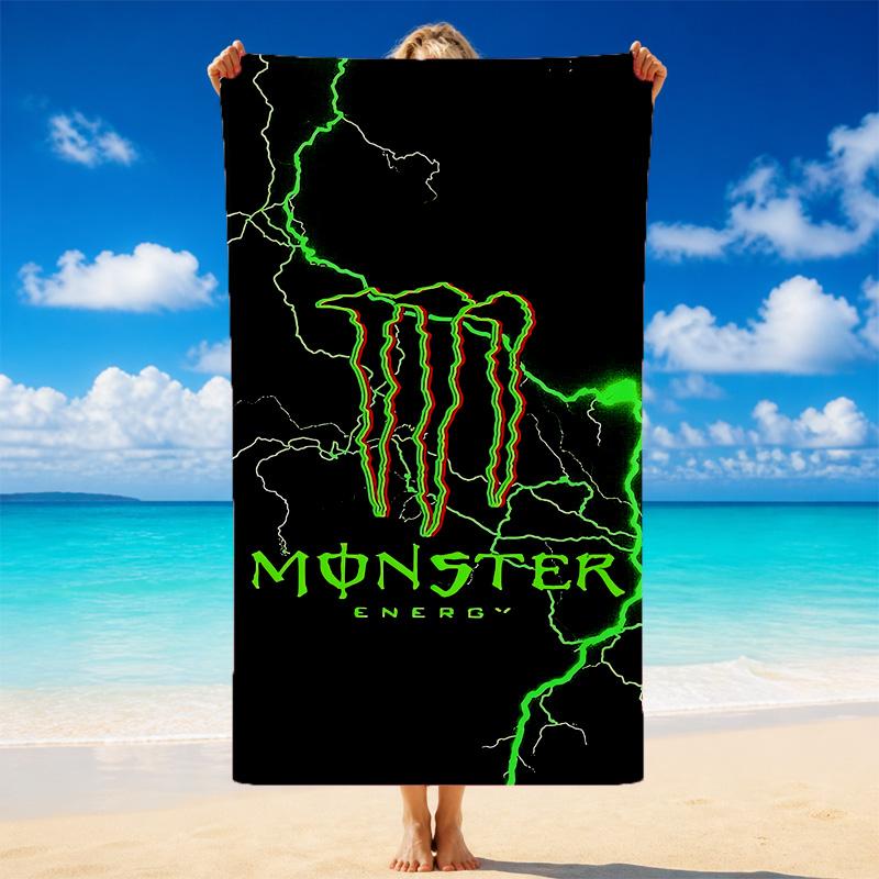 Monster Energy Schnelltrocknendes Mikrofaser-Strandtuch Weich Saugfähig Sandabweisendes Handtuch Für Strand Pool Reisen Sommer