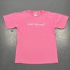 Vintage Y2K The Buffalo News “Qual è il brusio?” T-shirt Media Rosa Double Face VTG