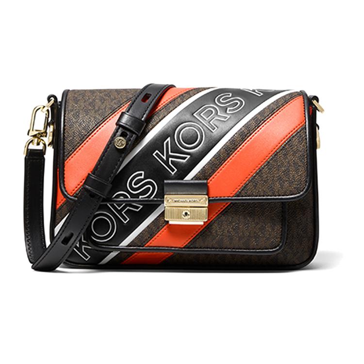 New MICHAEL KORS Bradshaw Cow Leather Crossbody Bag, Shoulder Bag Medium Size Women's Multicolor 30F1G2BM2B-212