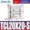 Kompaktowy pneumatyczny wielotłoczkowy cylinder trójosiowy TCL (12/16/20/10-100S)