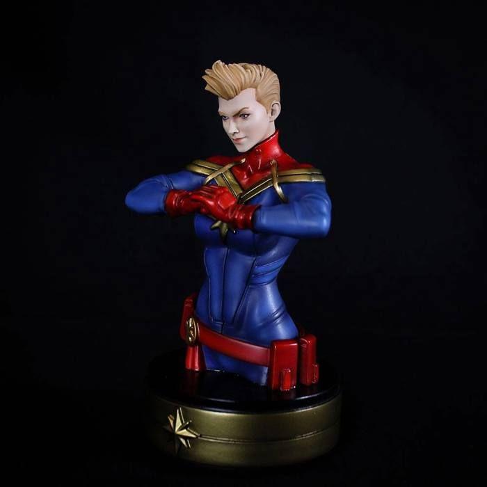 Buste - Semic - Captain Marvel - 20 cm - Polyrésine - 2 têtes interchangeables