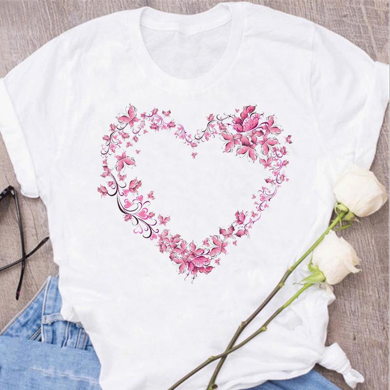 New Women T Shirt Gold Letter Love Print T Shirt Female Short Sleeve Tops Tee 90s Girls Black T-shirt Women Casual Tee Shirts