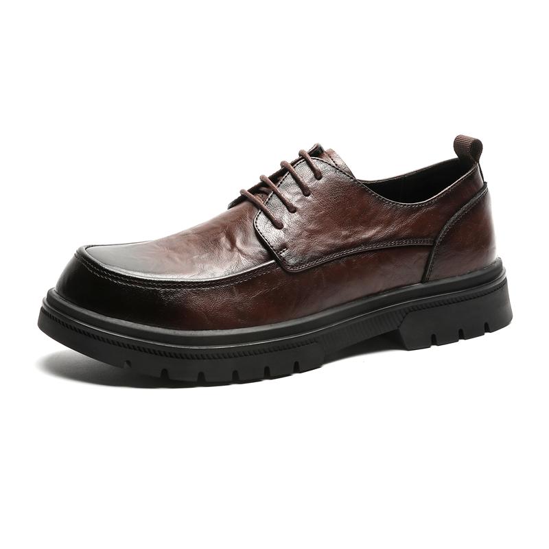 Non-slip Casual Man Business Affairs Comfortable Platform Oxford Shoes Lace-Up Men Walking Footwear Leisure Walk Driving Shoes